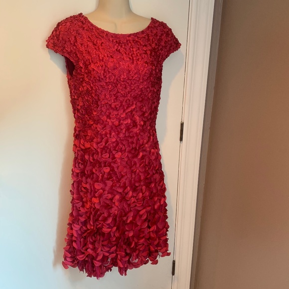 Theia petal cocktail dress